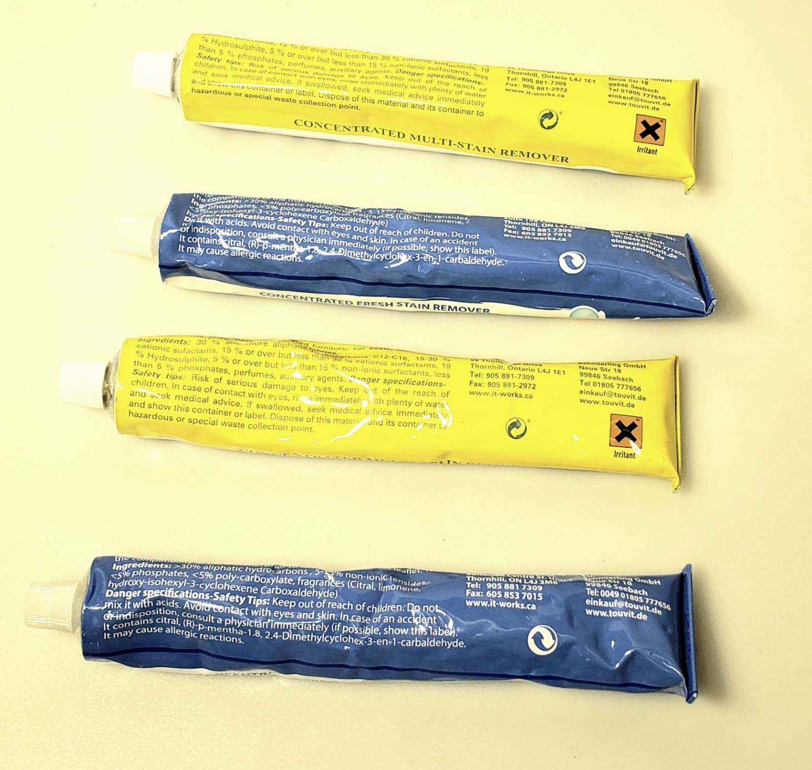 It Works! Multi-Stain Removing Paste ×2 & Fresh Stain Remover ×2 New Ea 3.8 oz