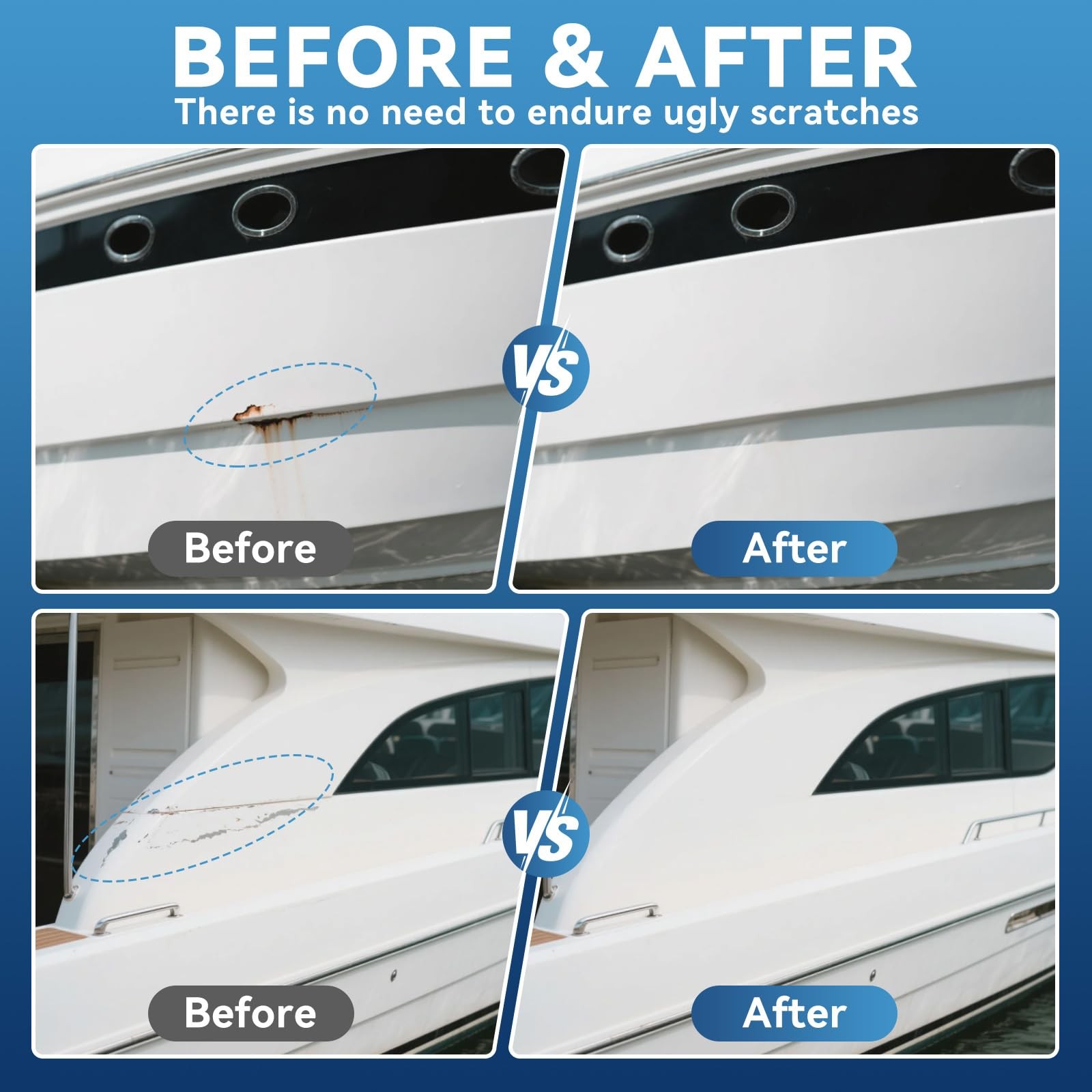 Boat Paint White Touch Up Pen High-Gloss Boat Scratch Repair Marine Topside B…