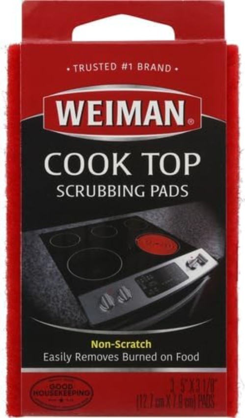 Reusable Non-Abrasive Pads – Effortlessly Remove Burned-On Food from Cooktops