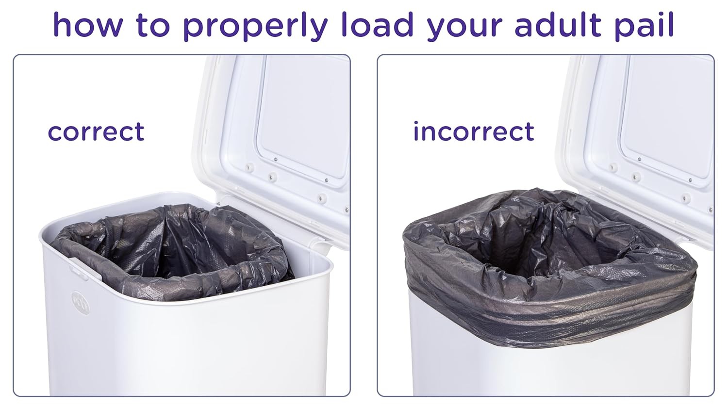 Ubbi Adult Diaper Pail, Steel Odor Locking, No Special Bag Required, Awards-Wi