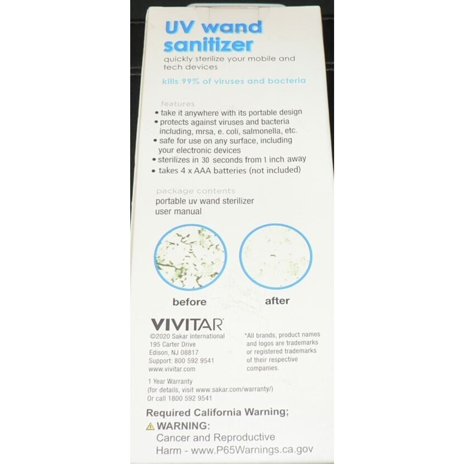 Pure Mobile Handheld Sanitizer Wand in White MSRP $20