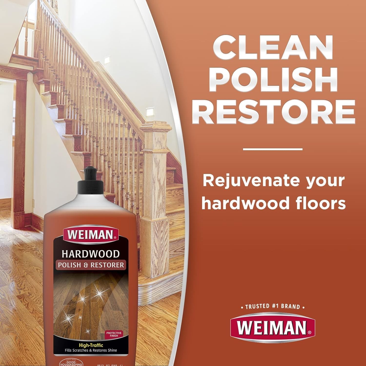 Weiman 32 oz. Hardwood Floor Polish and Restorer High-Traffic