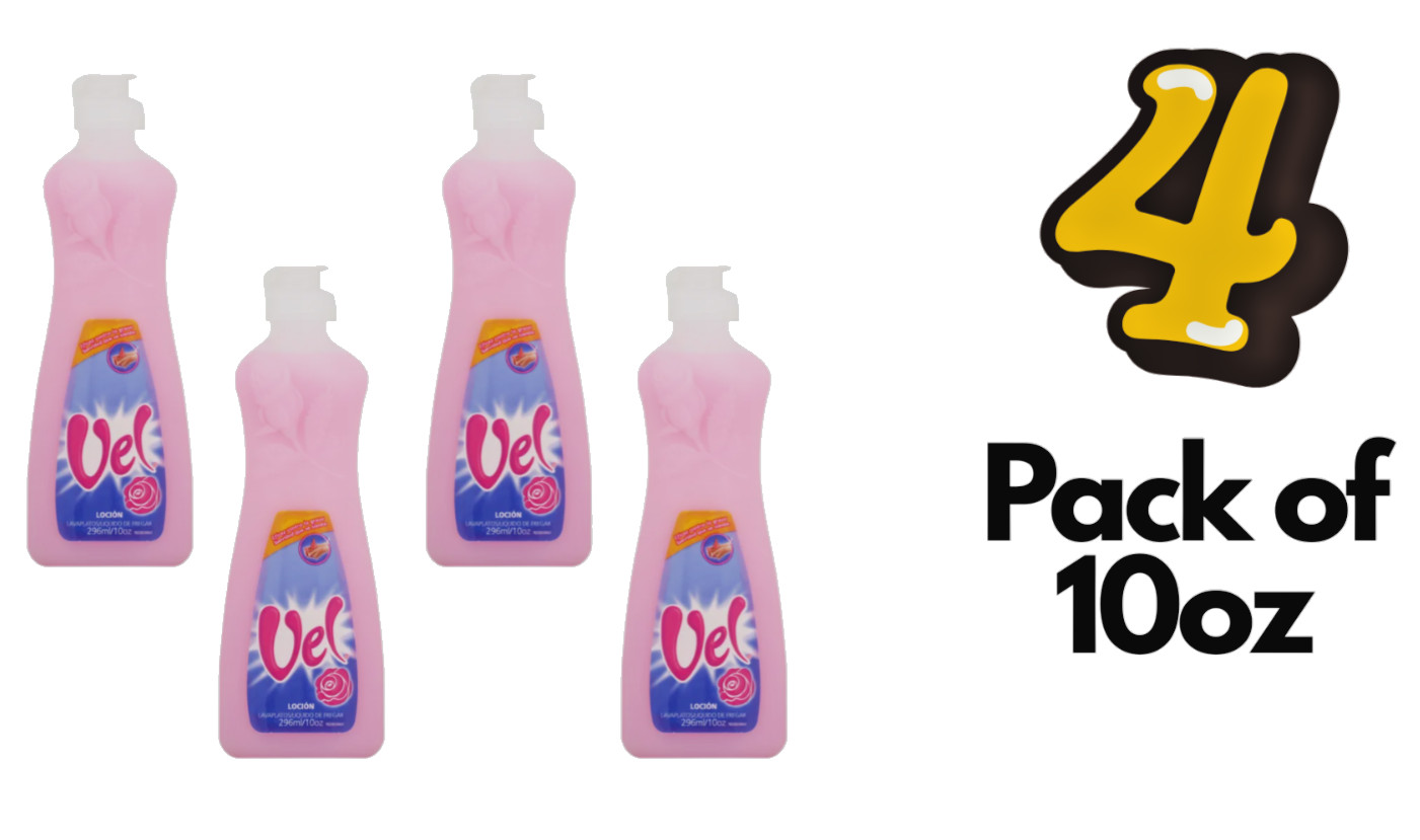 Pack-4 (10oz) Vel Rosita Ultra Concentrate Dish Grease Remover Soap