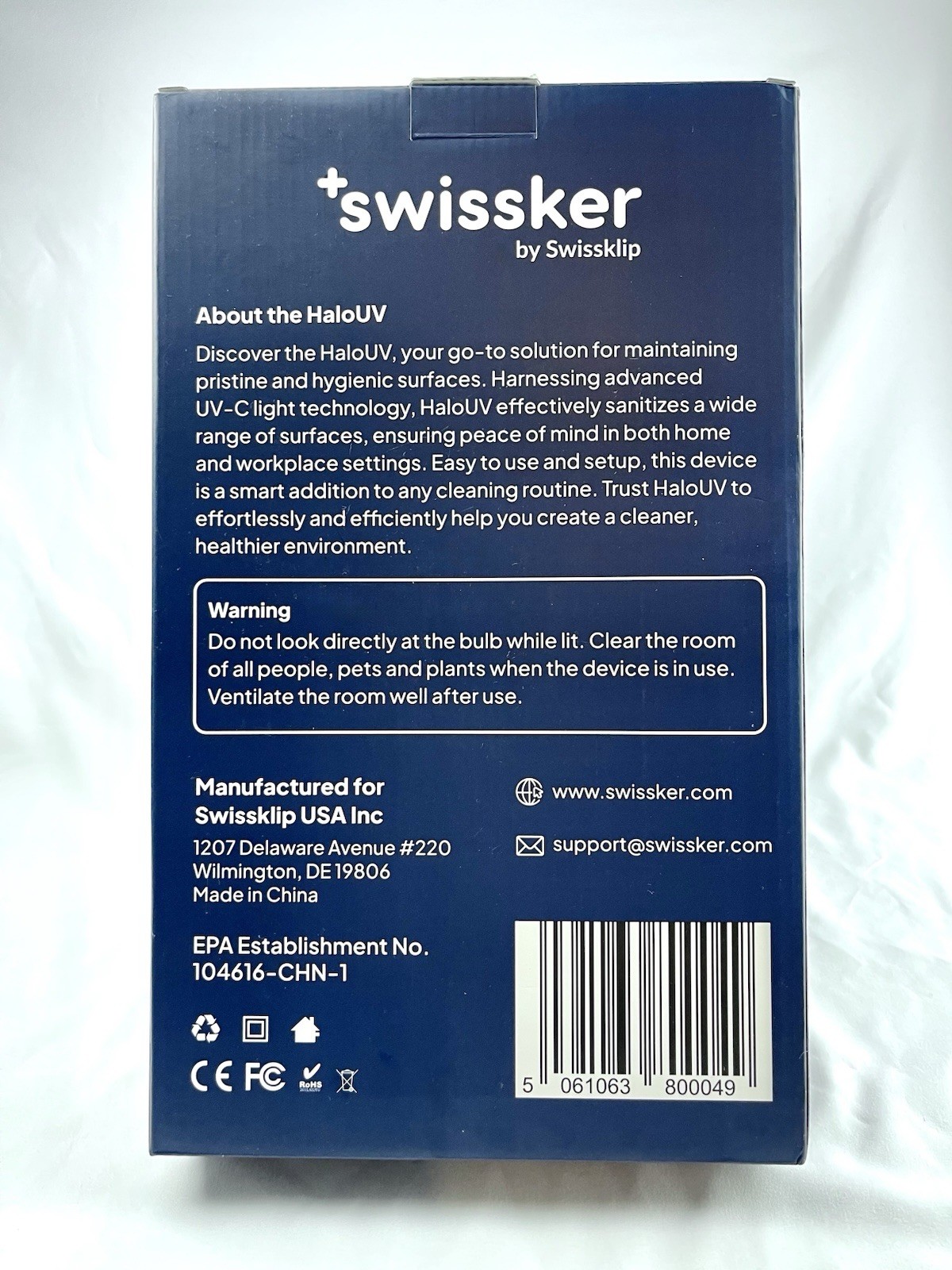 HaloUV Swissker by Swissklip, HaloClean UV Original, Home Disinfection Device