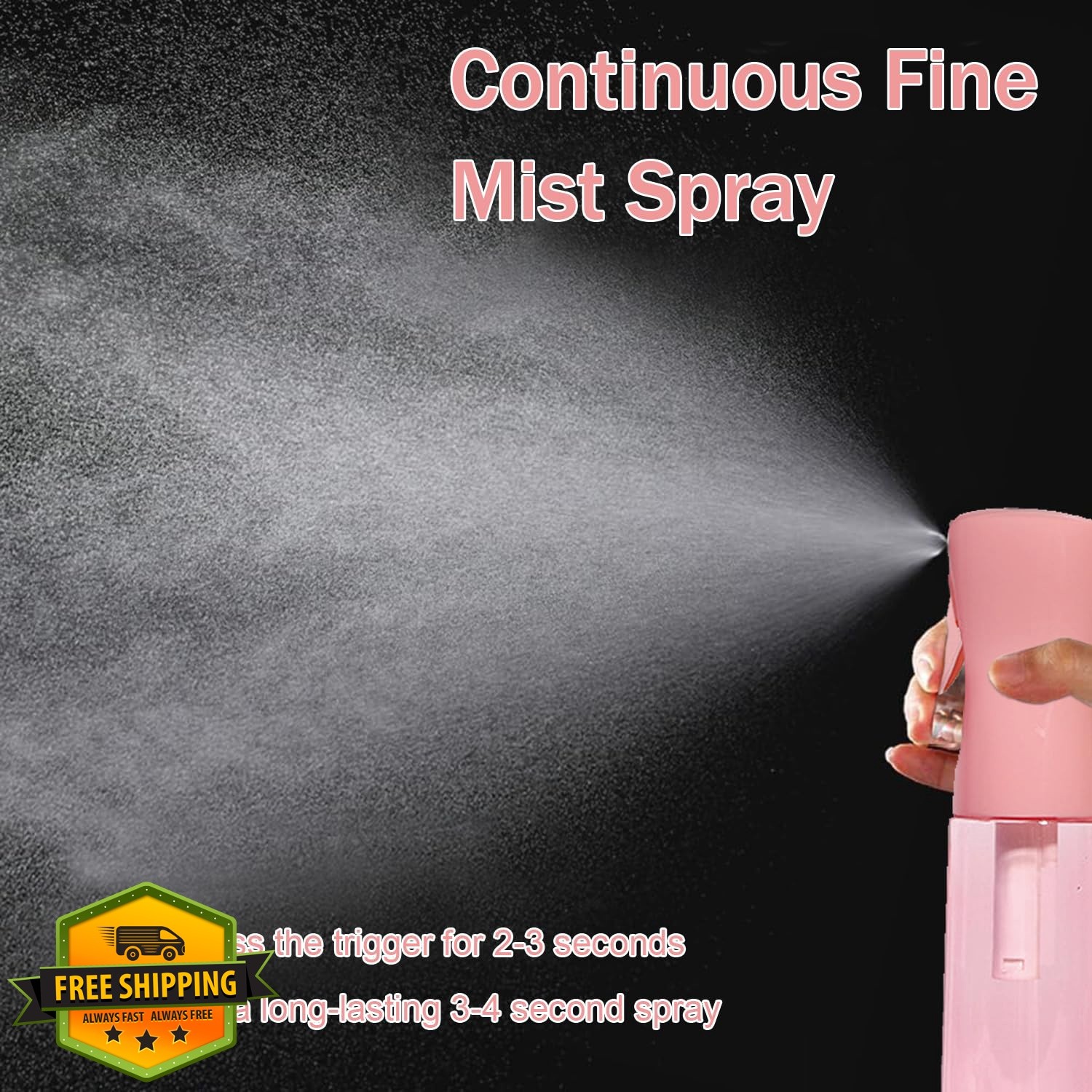 ESSKAM 3pk Spray Bottles 6.8oz 1oz Pink