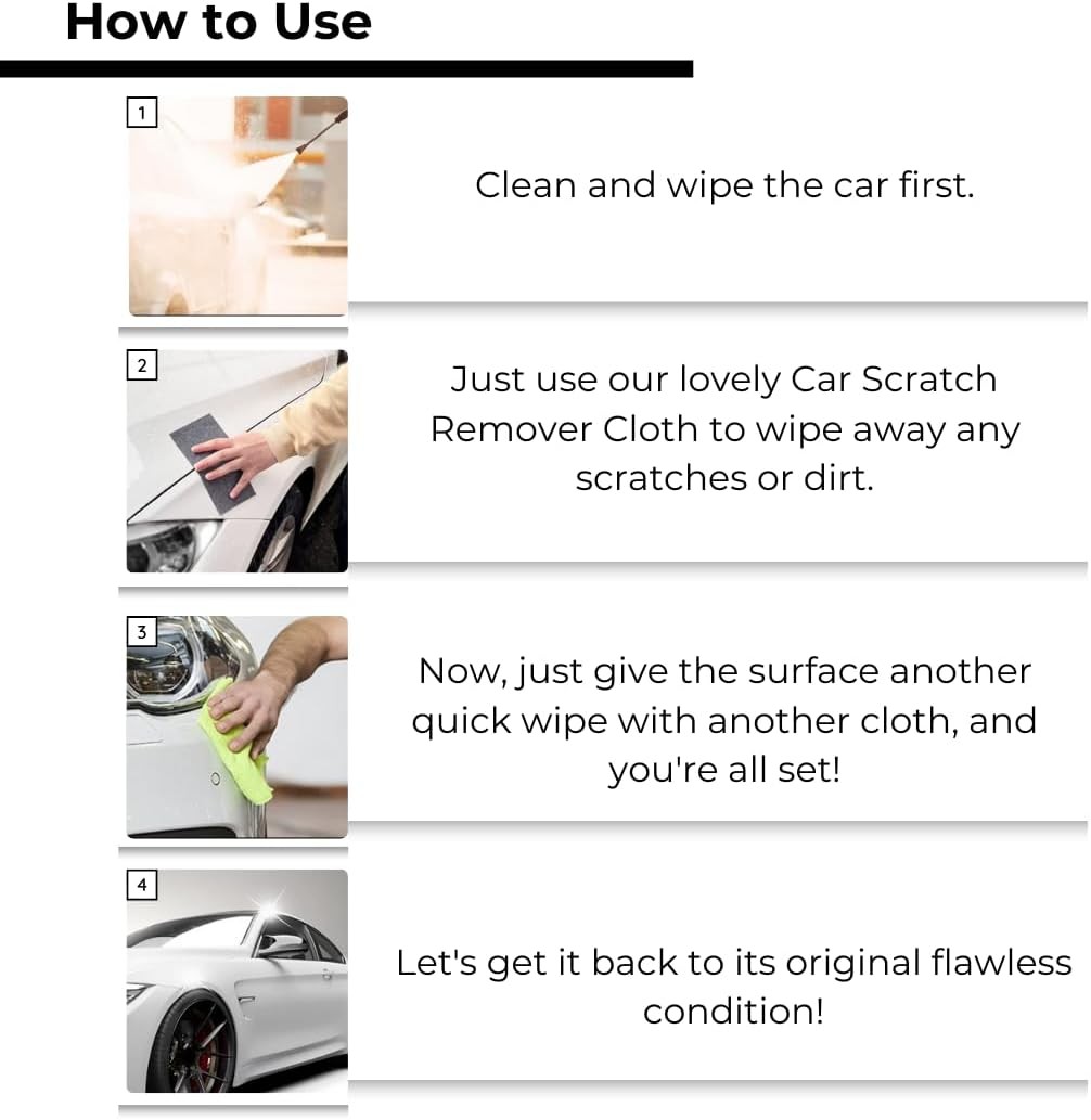 6 Pack Cloth, Ultimate Scratch Remover & Adhesive Remover with La Size: 6 Pack