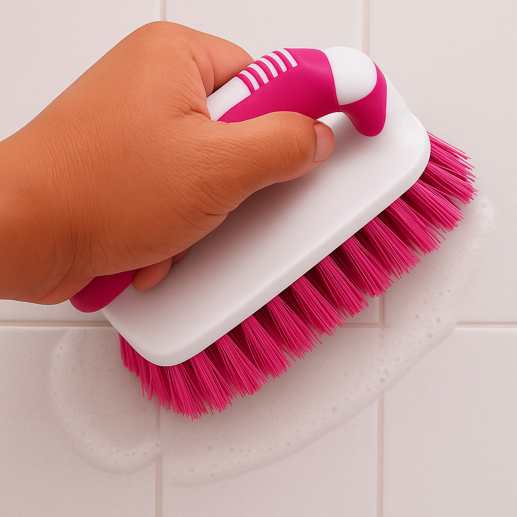 Heavy Duty Scrub Brush with Handle Kitchen Bathroom Boat Bath Toilet Ships Free