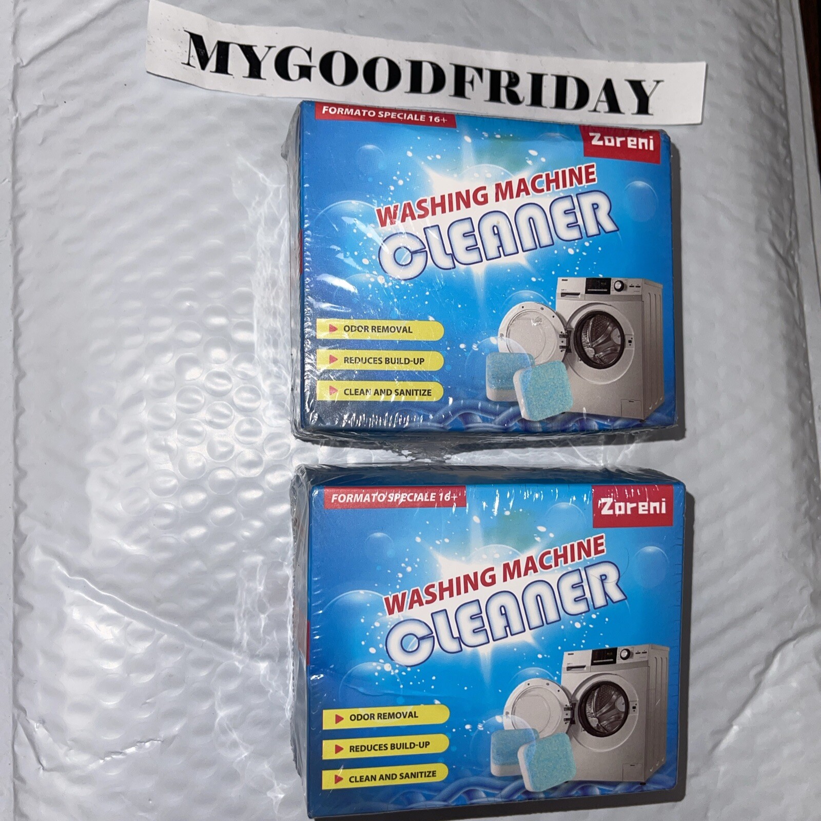 Hinio Washing Machine Cleaner Descaler 32 Pack Deep Solid Clean Tablets Exp:3/25