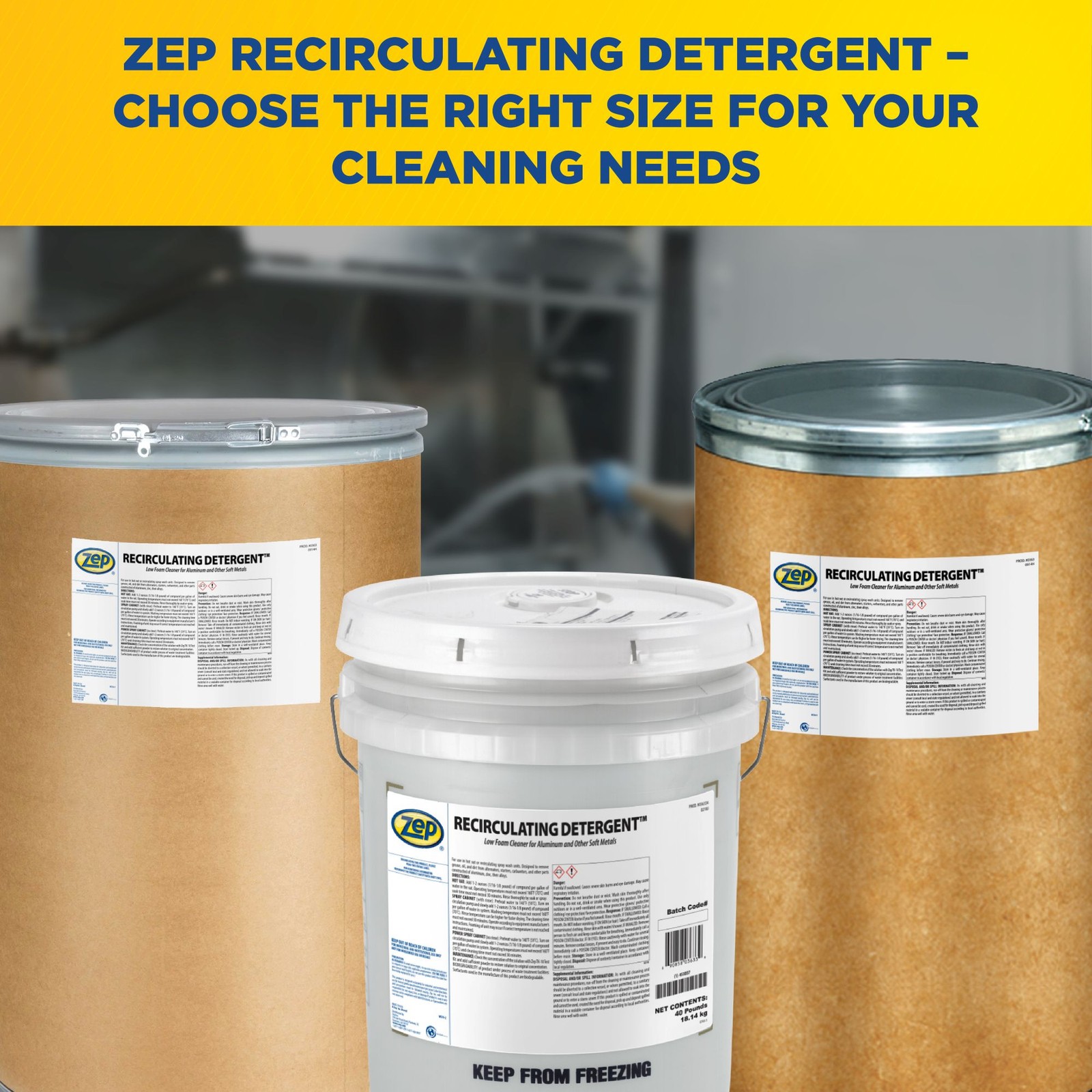 Zep Recirculating Detergent Powder – 40 lbs (1 Unit) 36334