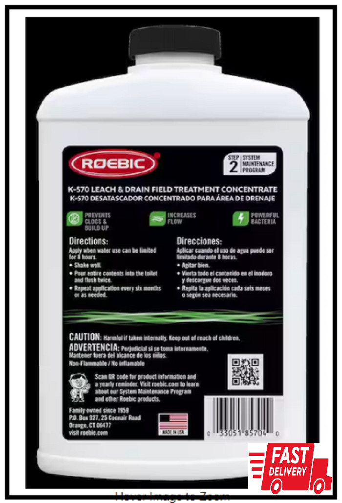 Long Lasting Clogged Leach and Drain Field Concetrated Formula Safe Easy to Use
