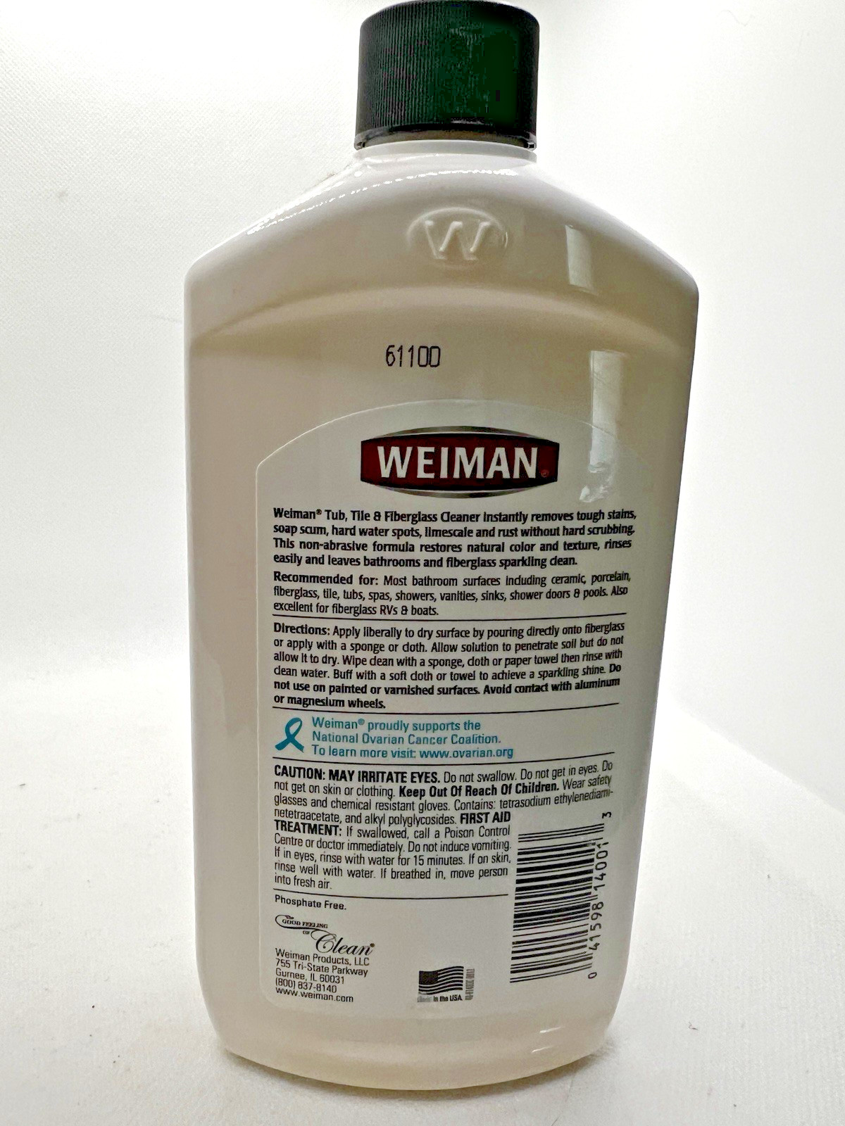 Weiman Tub, Tile & Fiberglass Cleaner 16 oz NEW SEALED