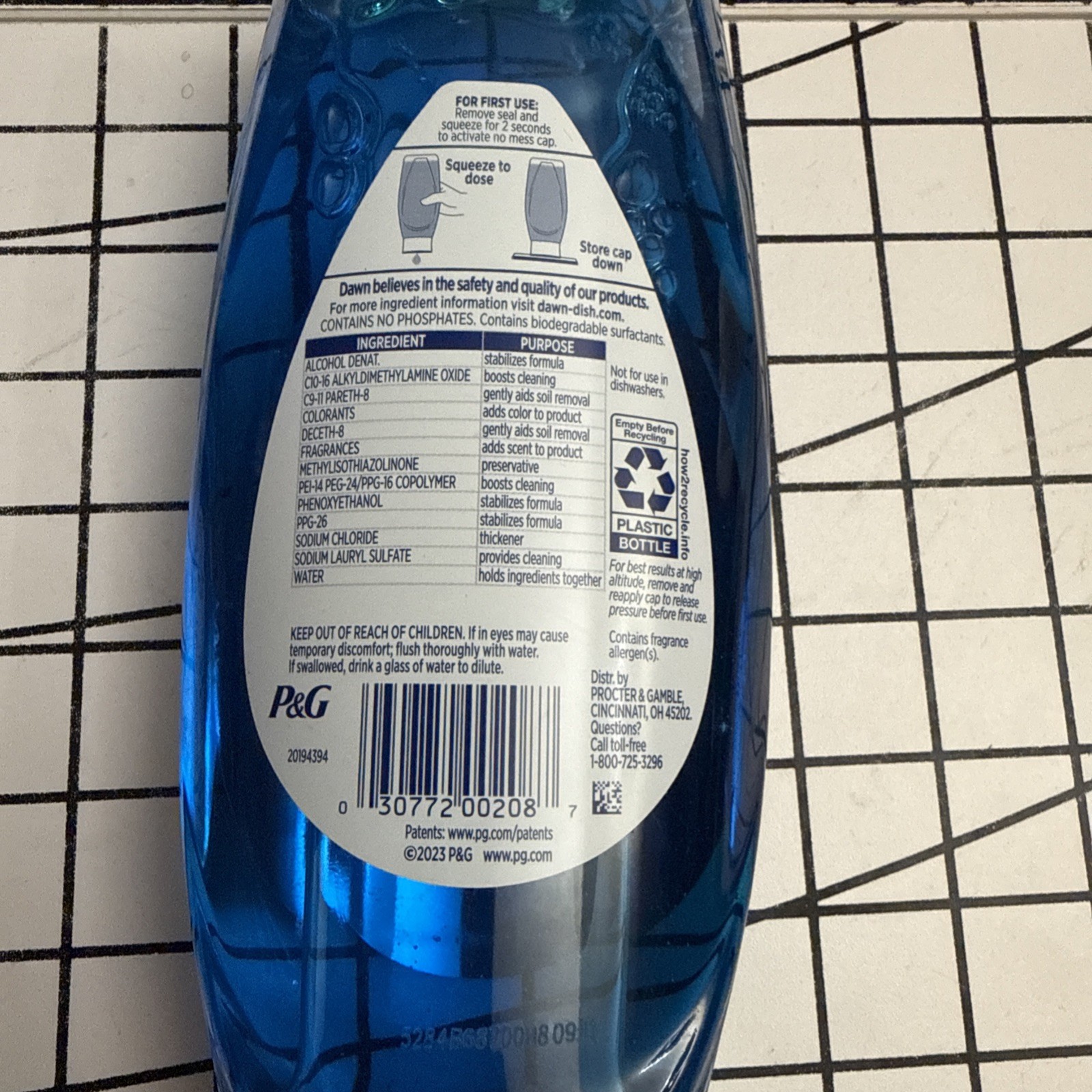 Dawn EZ-Squeeze Ultra Dish Soap Dishwashing Liquid, Original, 22 fl oz