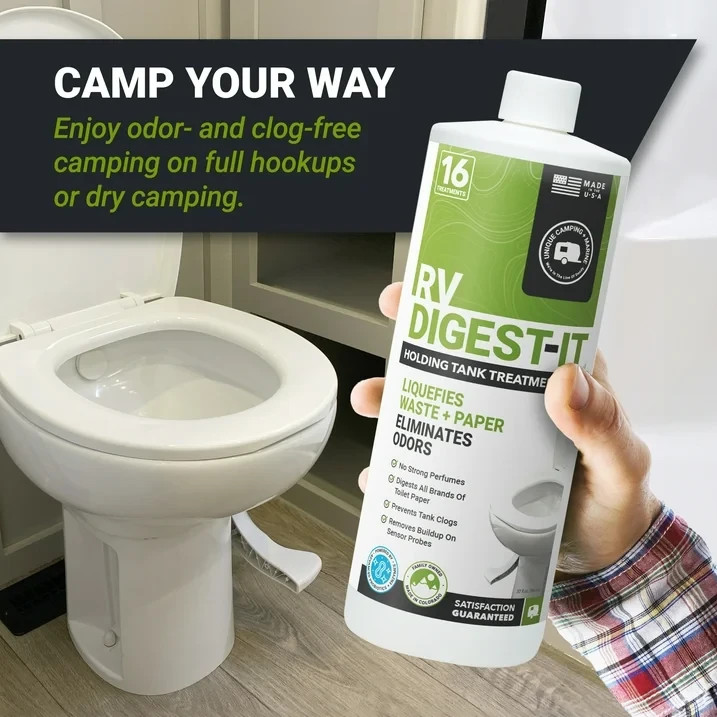 Unique RV Digest-It Holding Tank Treatment – Liquid 16 Treatments 32 Oz