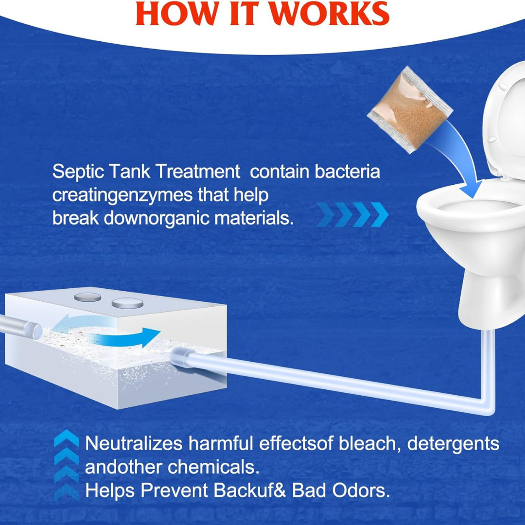 Septic Tank Treatment,1 Year Supply Septic Pods (12 pcs),1 Flush per Month Septi