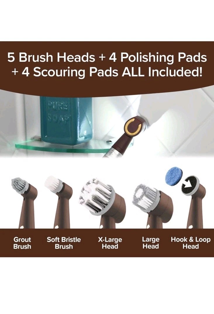 Horsepower Pocket Pony GOLD AS-SEEN-ON-TV Cordless Waterproof Power Scrubber