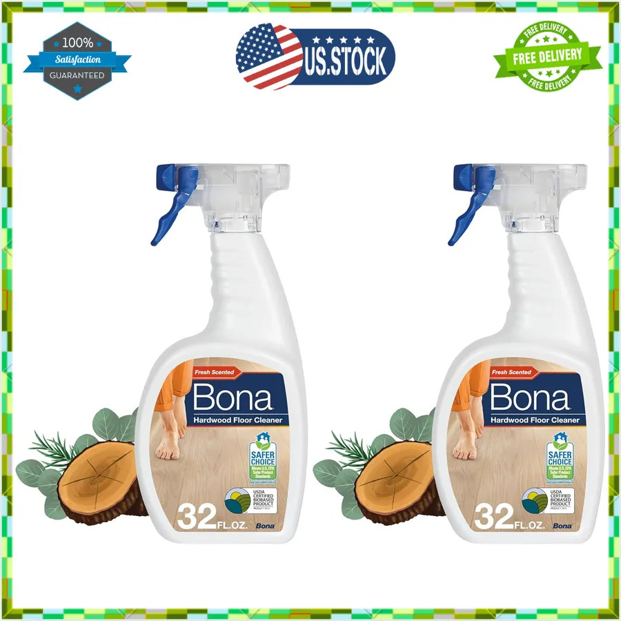 Bona Hardwood Floor Cleaner Refill 128 fl oz Unscented Residue Free Wood Solu…