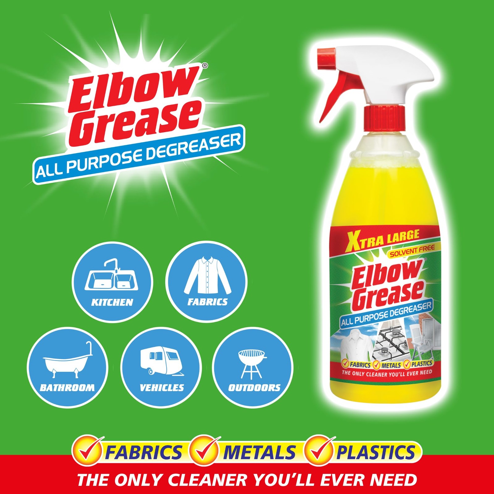 All Purpose Degreaser Spray – Extra Large (1 Litre) | Removes Grease & Oil fr…