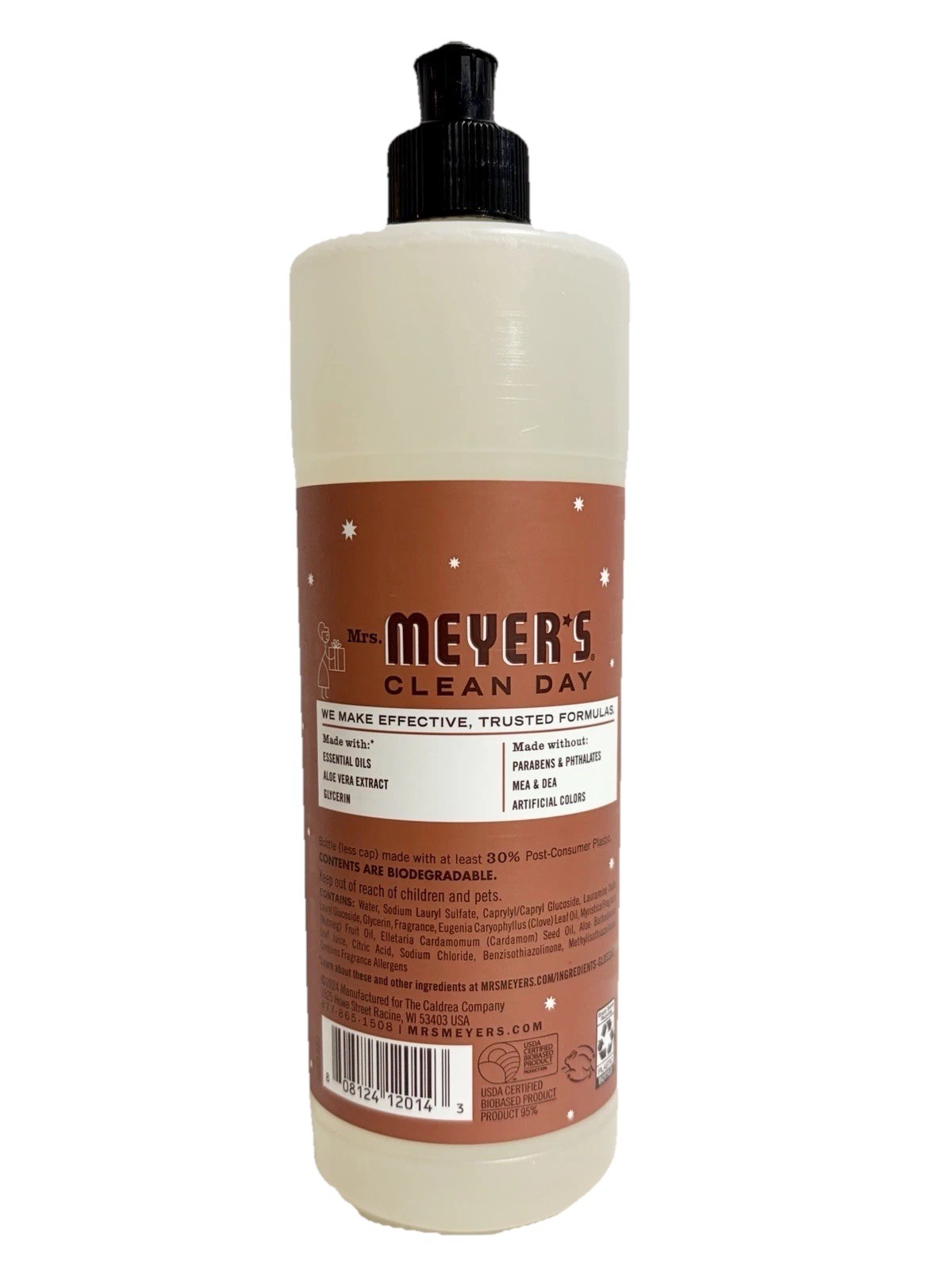 Mrs Meyers Clean Day Dish Soap Limited Edition Scent Gingerbread 16 fl oz NEW
