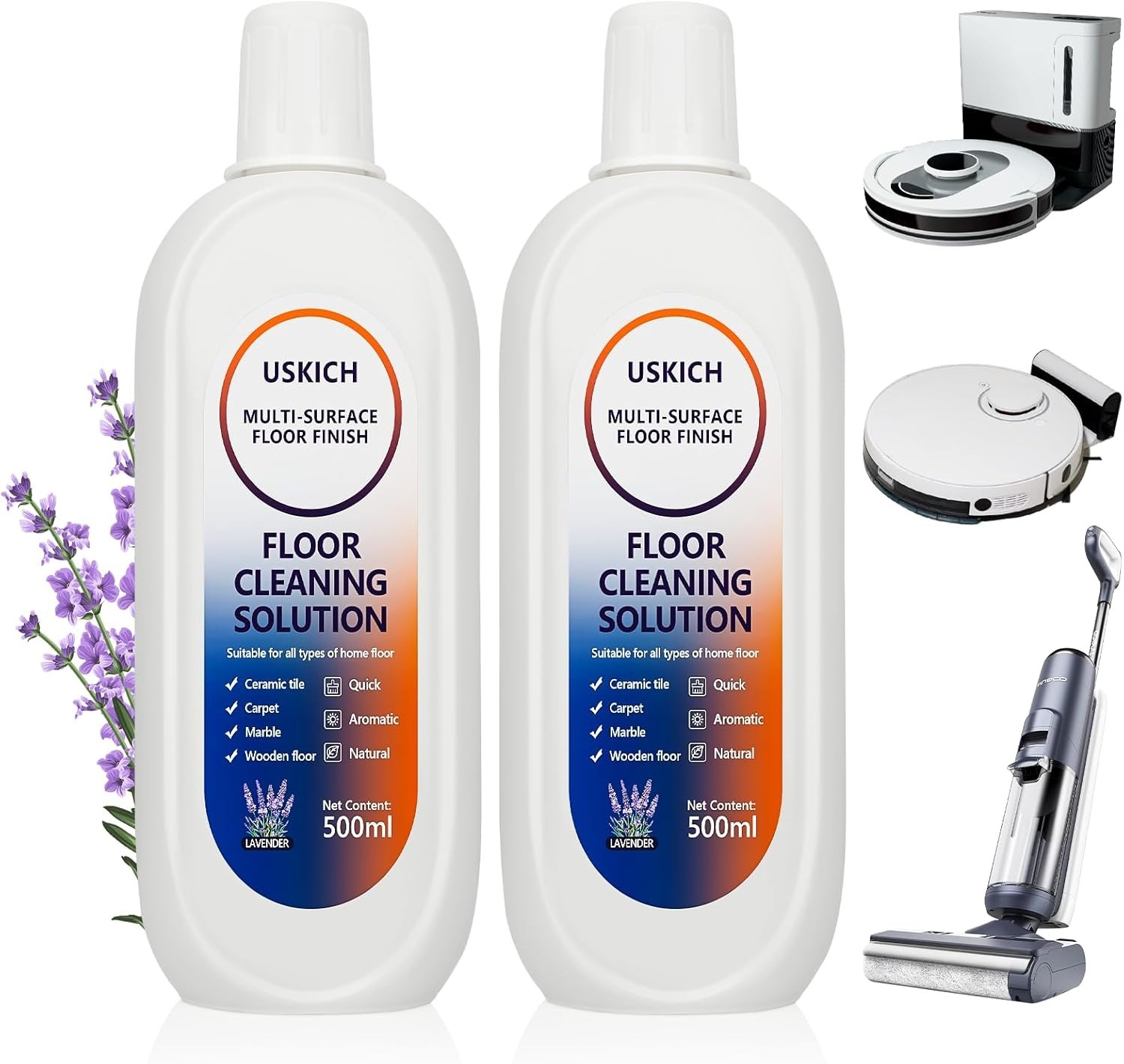2 Pack Floor Cleaning Solution,34 FL OZ Floor Cleaner for Mopping with Tineco…
