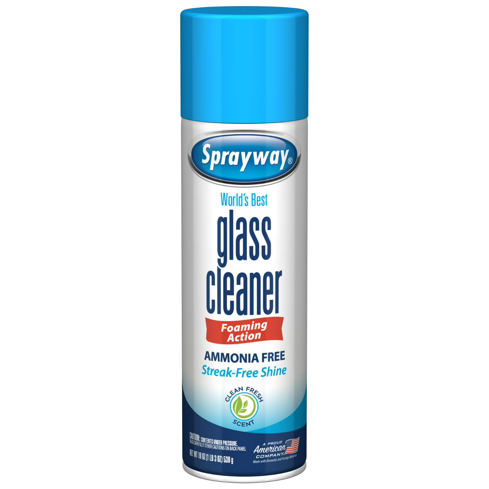 Sprayway Glass Cleaner Foaming Aerosol Spray, 19 oz, Pack of 6 Ammonia-Free,
