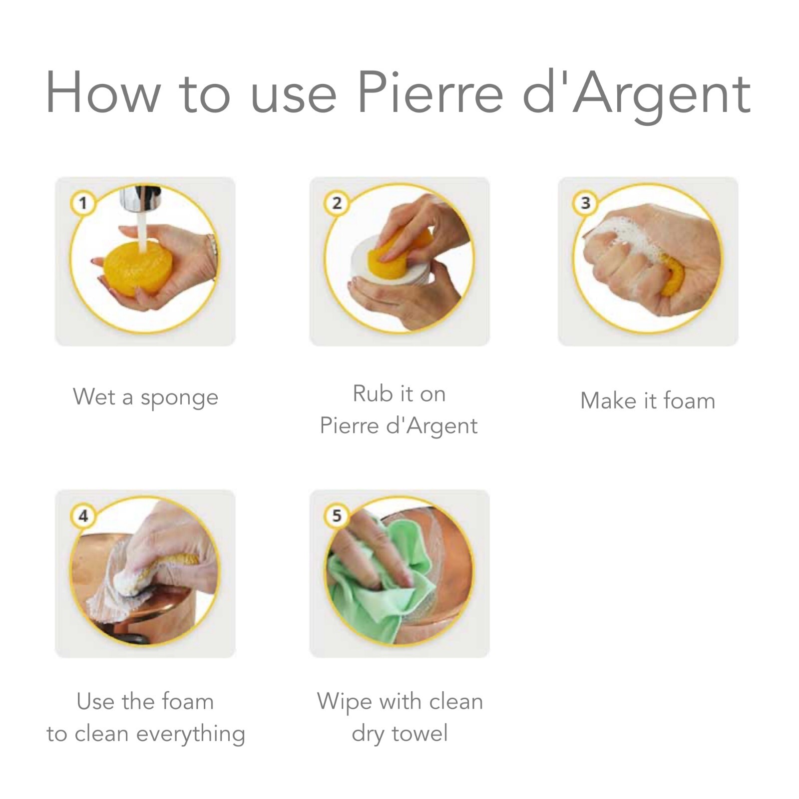 Pierre d’Argent Natural All Purpose Cleaner and Polish Authentic Made in France
