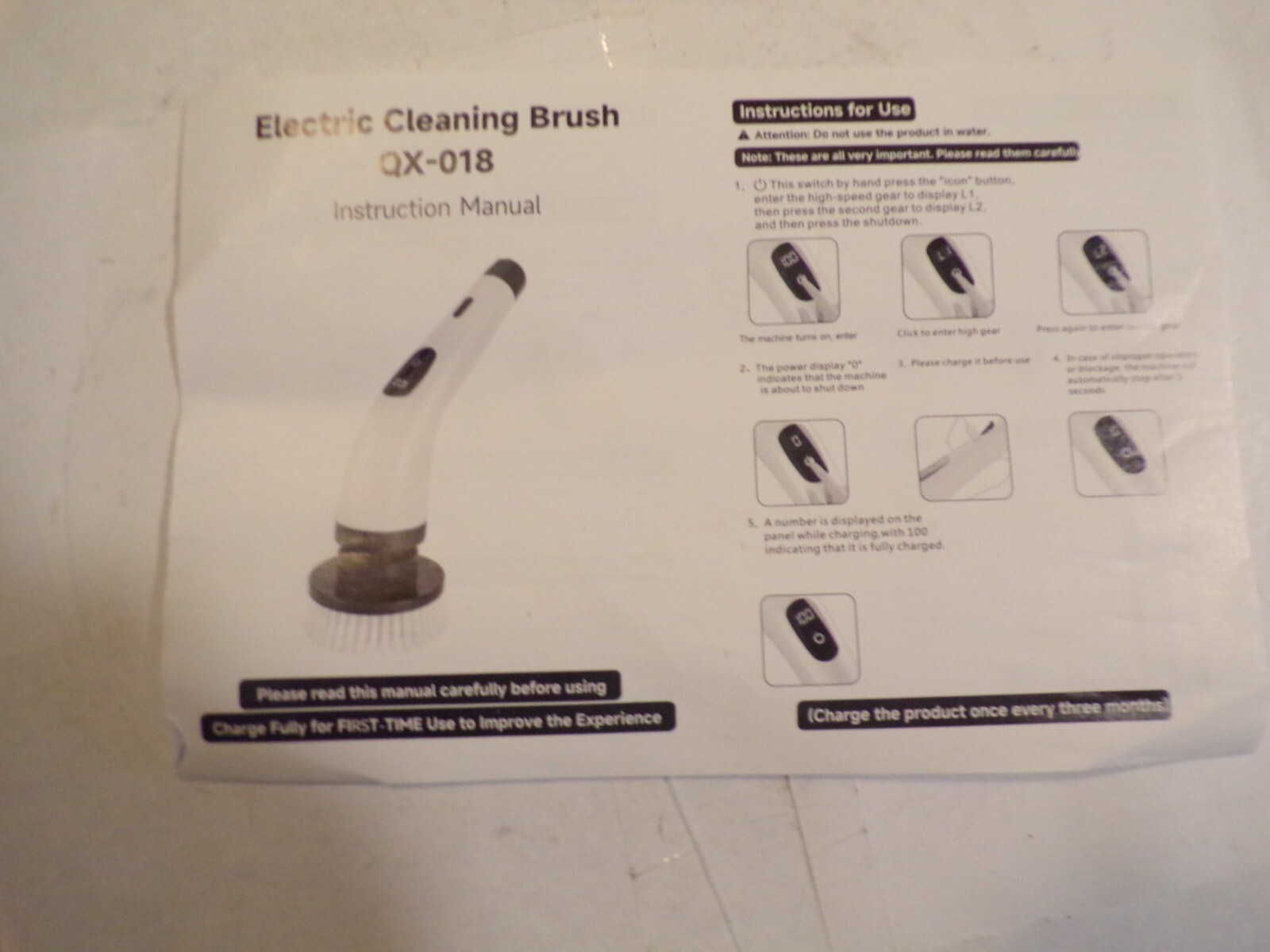 HIGHYES ELECTRIC SPIN SCRUBBER FOR CLEANING BATHROOM, CORDLESS POWER SHOWER TUB