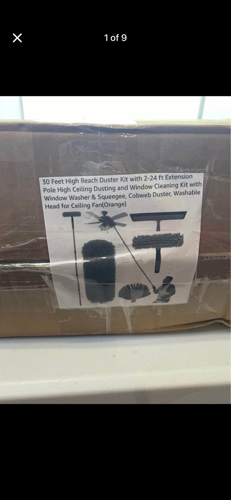 20+ Feet High Reach Duster Kit with 3-14 ft Extension Pole High Ceiling Dusting