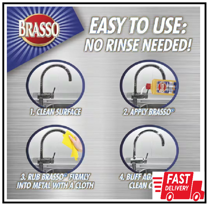 8 oz. Metal Polish (3-Pack) Brasso brass cleaner provides quality Shine NEW