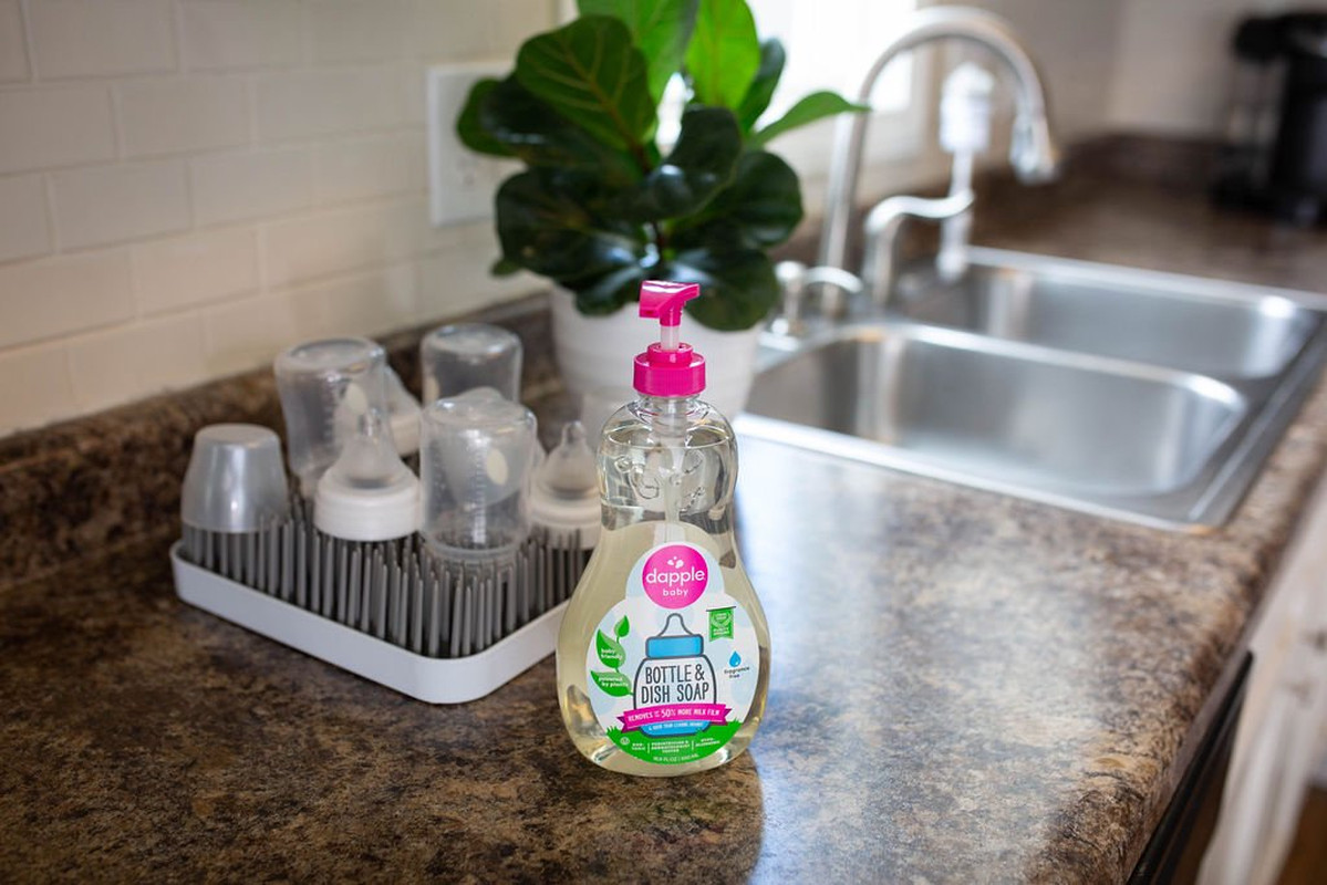 Bottle and Dish Soap for Baby Products, Fragrance-Free Liquid Soap, 16.9 Fl Oz