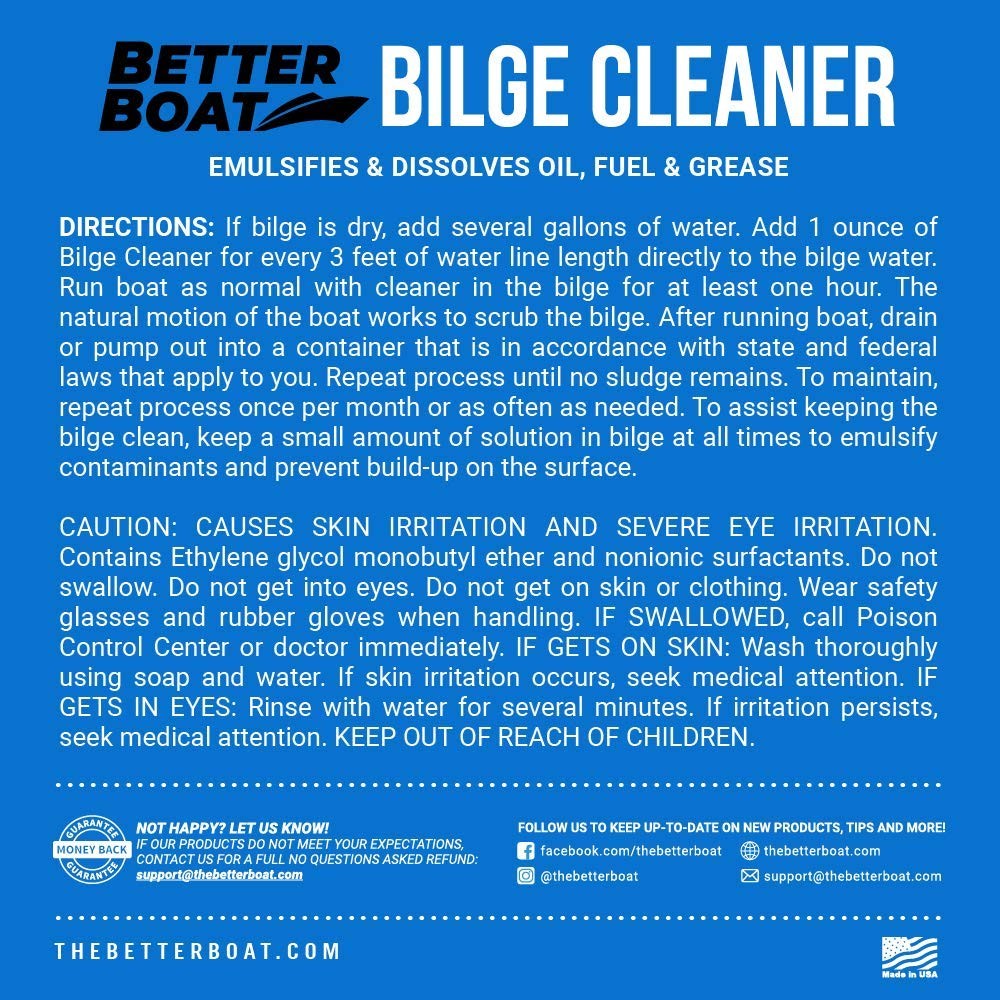 Premium Boat Bilge Cleaner, Concentrate for Heavy Duty Cleaning, Removes Grea…