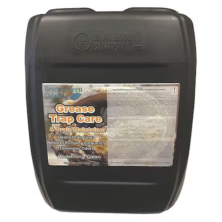 Beyond Green Cleaning 9300-005 Grease Trap Treatment, 5 Gal Pail, Liquid,
