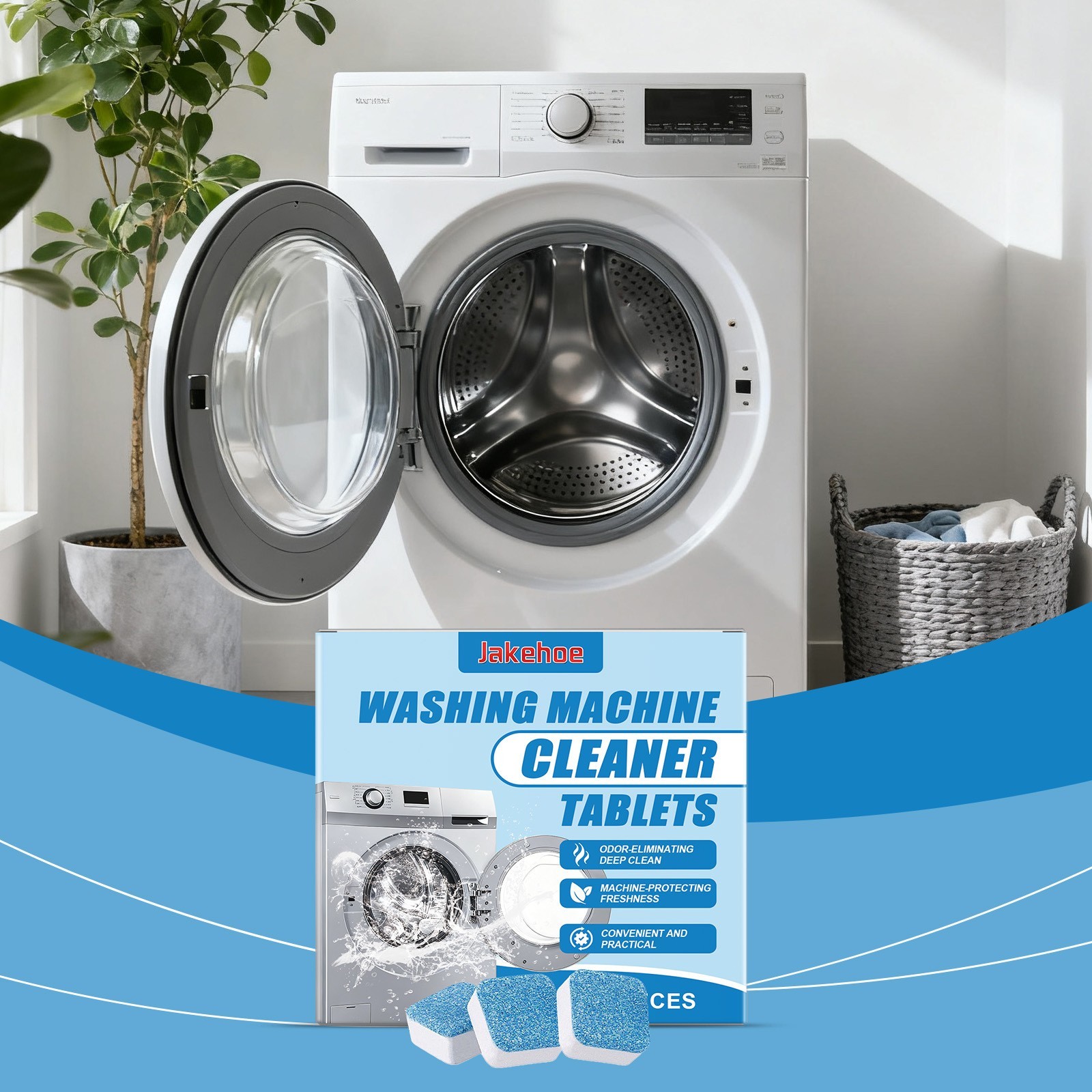 Washing Machine Cleaner, Deodorizer & Descaler 12/24/36-Pack – 1 Year Supply