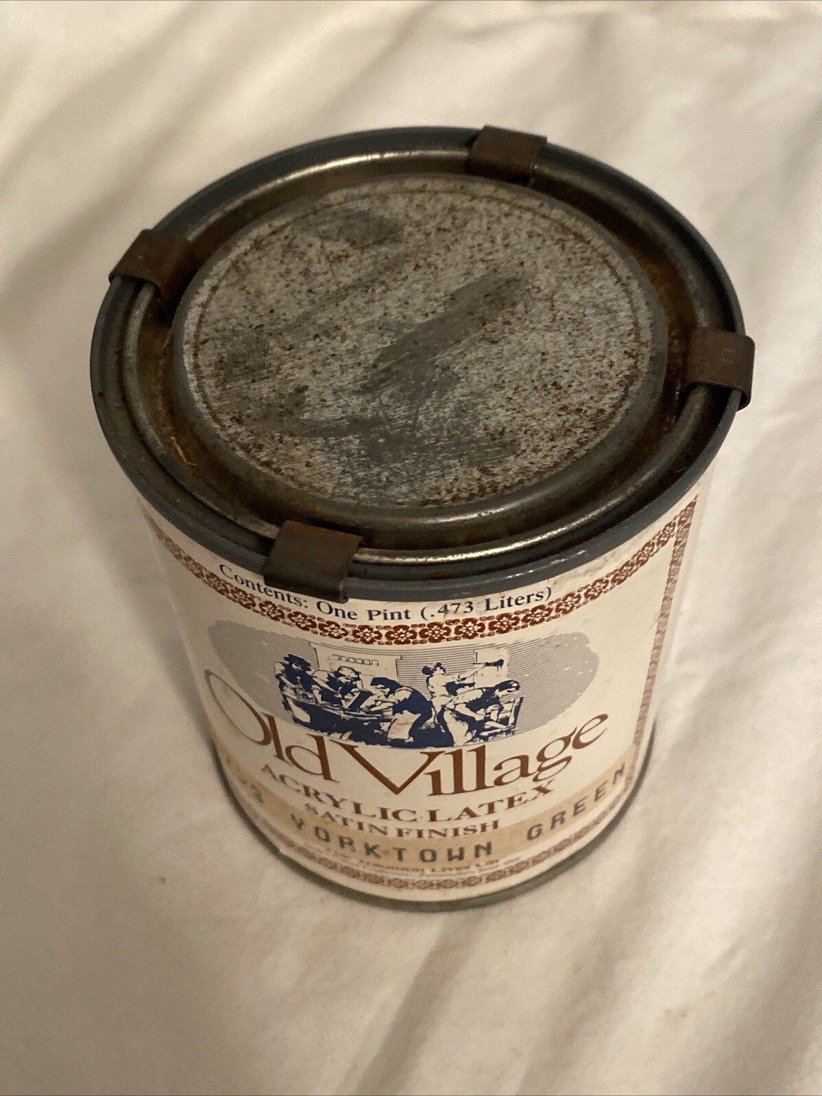 Olde Village Acrylic Latex Paints Satin Finish 1753 Yorktown Green Pint