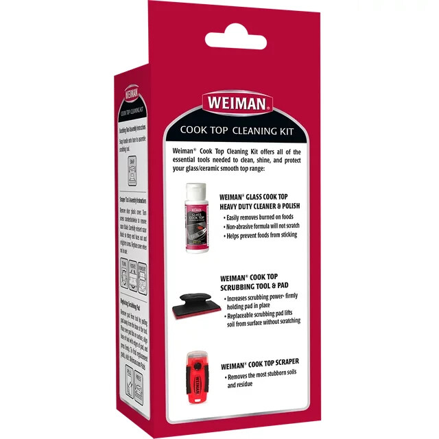 Weiman Cook Top Complete Cleaning Kit – Essentials for Glass/Ceramic Stoves