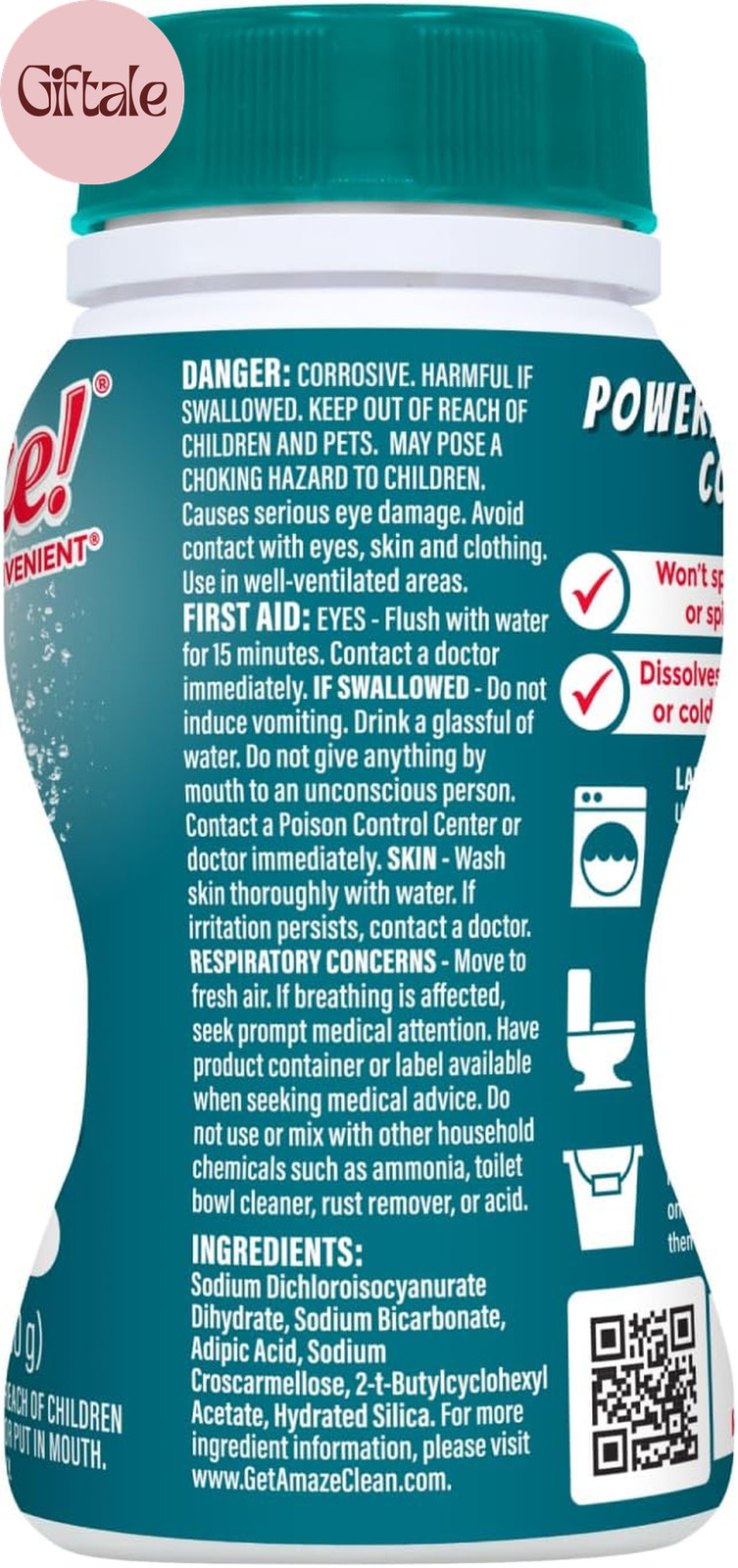 Ultra Concentrated Bleach Tablets [32 Tablets] – Meadow Scent – for Laundry, Toi