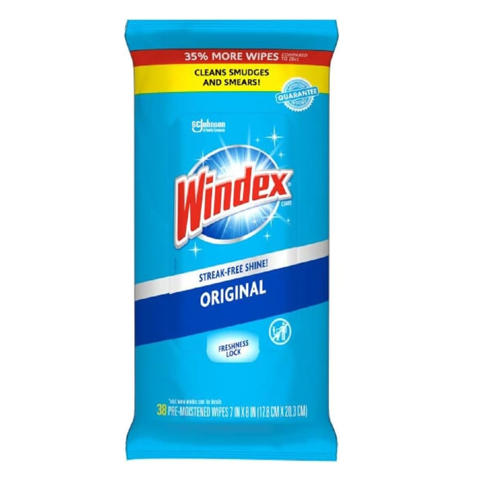 Windex Glass and Surface Pre-Moistened Wipes Original (38 Count)