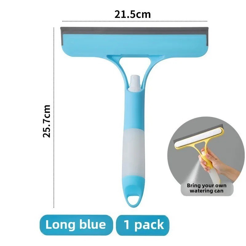 3-in-1 Silicone Shower Squeegee Window Glass Cleaner Spray Wiper Mirror Scraper