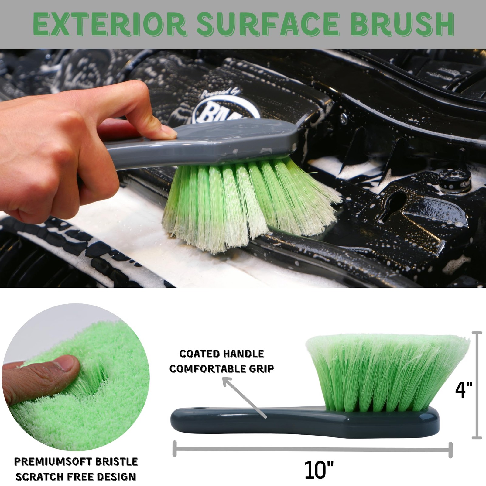 7PACK Car Engine Bay Details Cleaning Kit, Soft-bristled Engine Surface Brush…