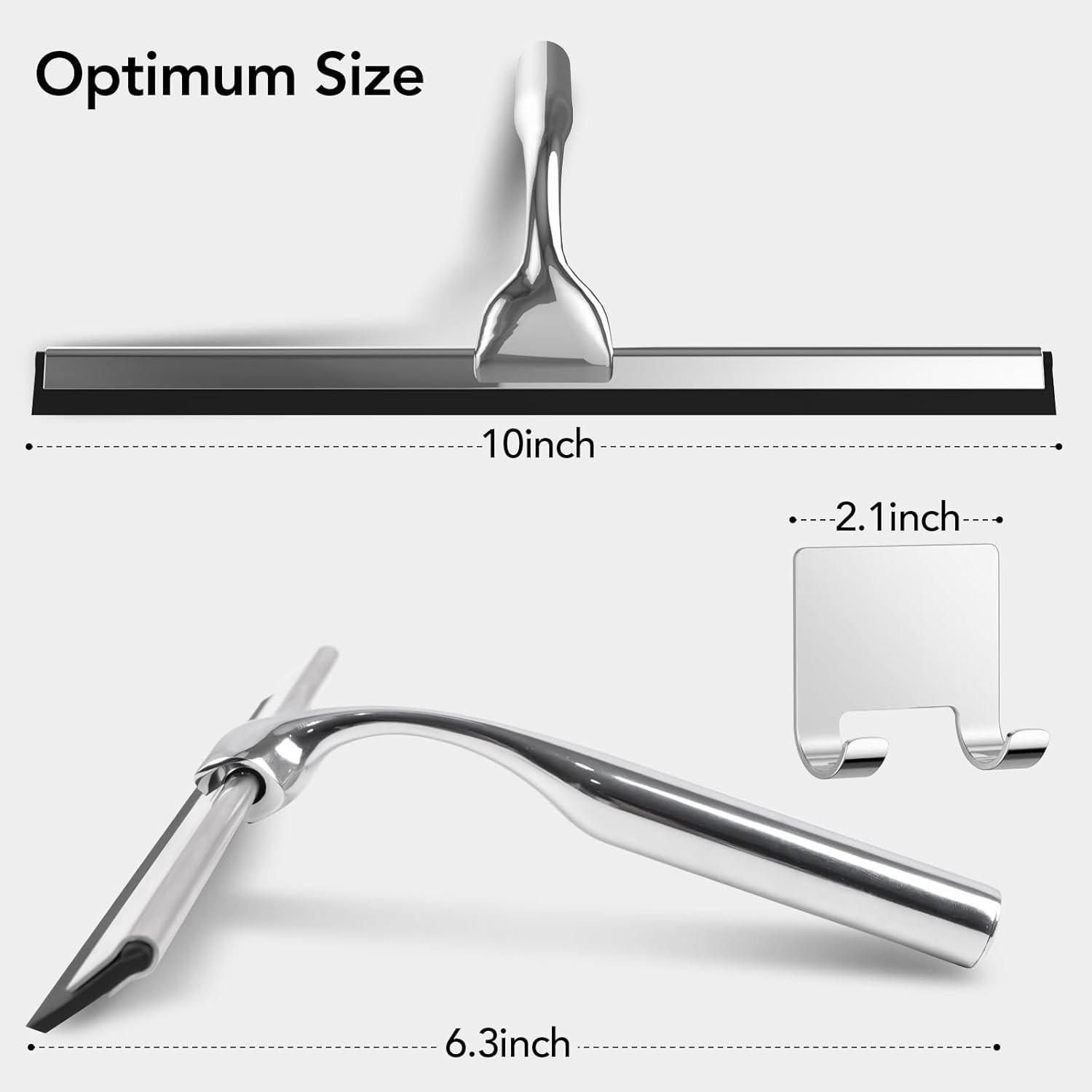Stainless Steel All-Purpose Squeegee Shower Cleaner Doors Bathroom Windows Glass