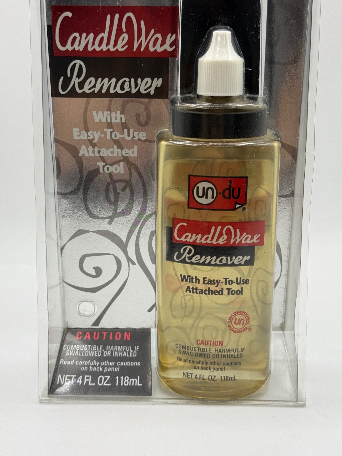 Un-Du Candle Wax Remover 4 FL OZ w/Attached Tool *New