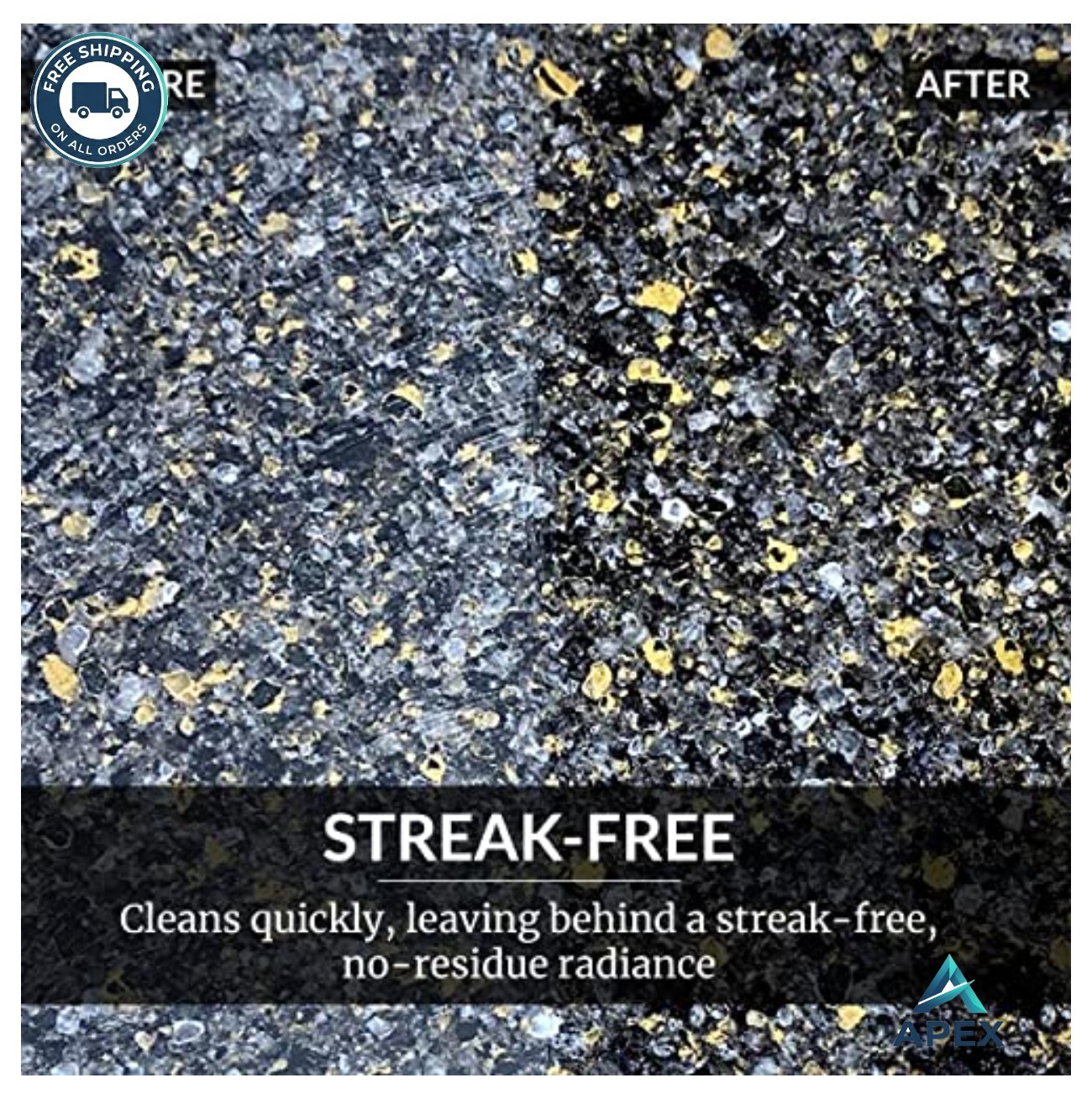 Sink Cleaner and Polish Granite Countertop Cleaner Streak Free Marble 2 Pack