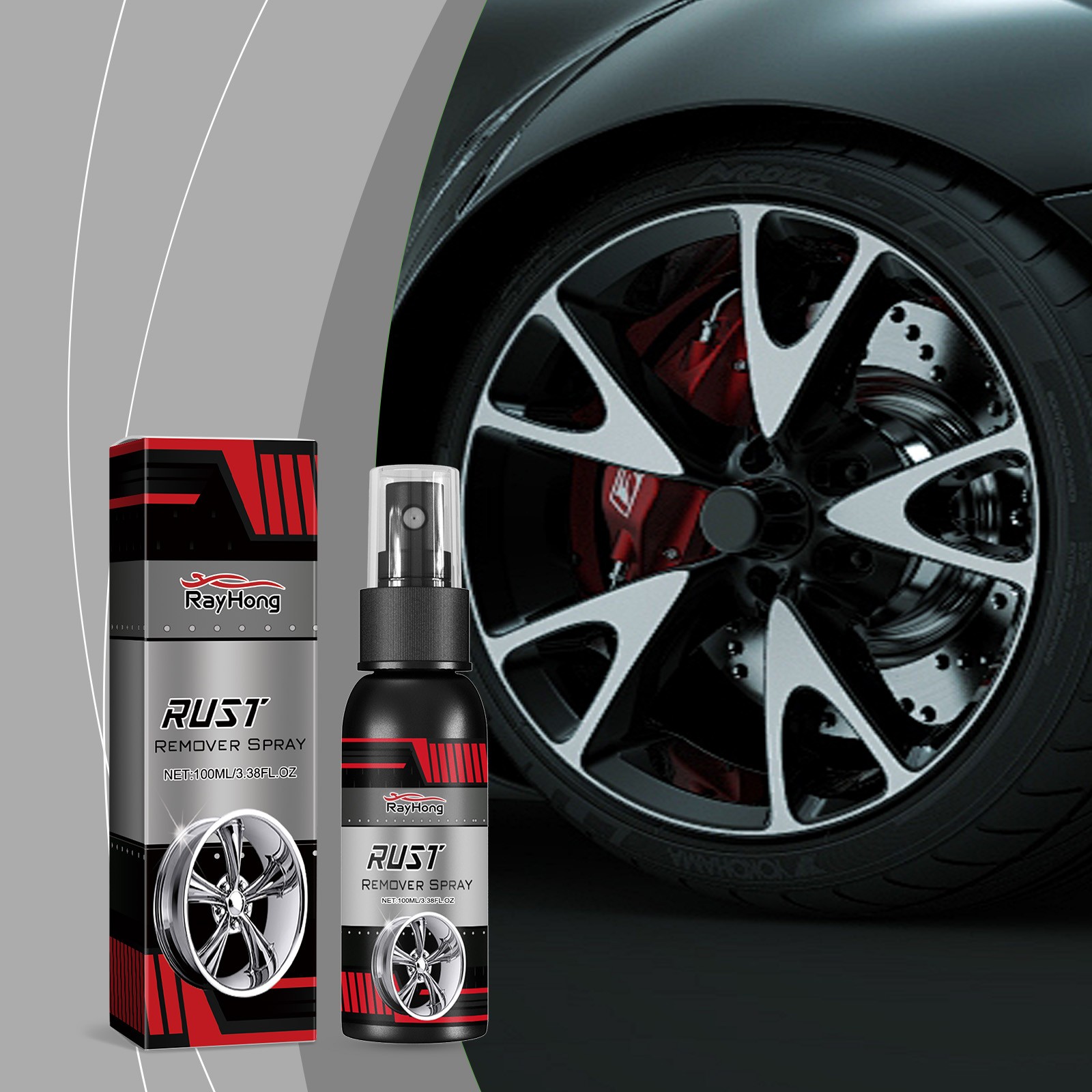Car Wheel Rust Remover Brake Dust Iron Fallout Cleaner Detailing Spray
