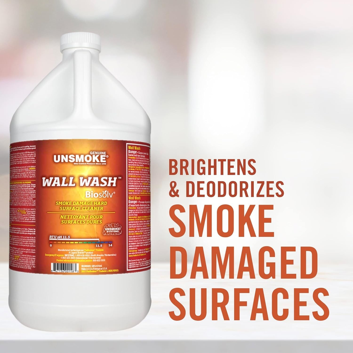 Professional Citrus Wall Wash: Multipurpose Degreaser for Fast Smoke Remediation