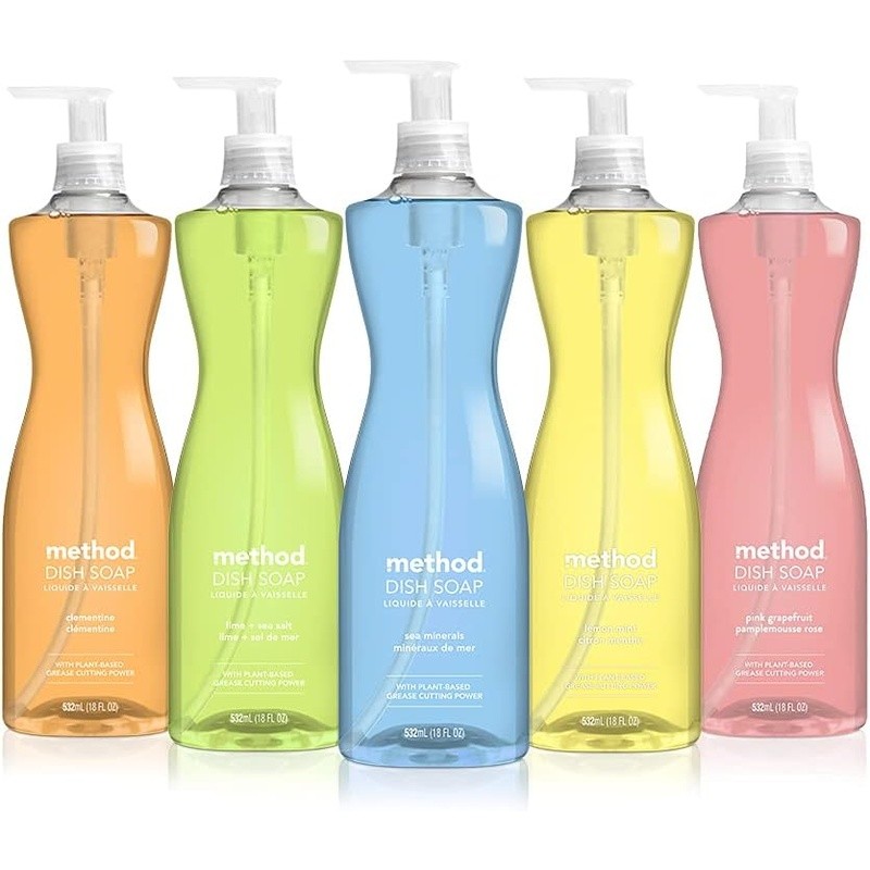 Dishwashing Liquid Pump Bottles 18oz Gel Suds Cruelty Free Easy Grip 6 Pack New