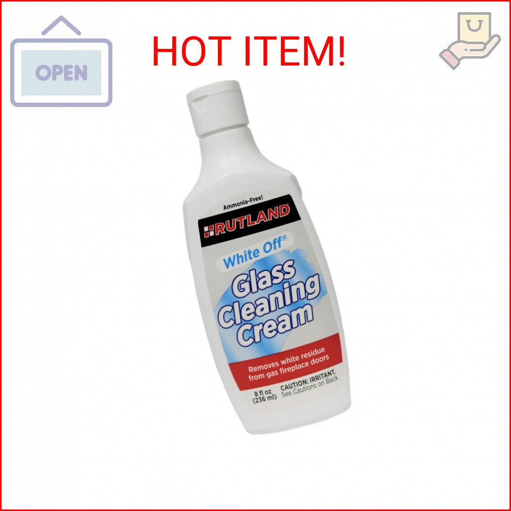 Rutland White Off, Gas Fireplace Glass Cleaner Cream, 8 Fl Oz