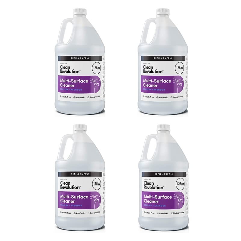 Eco-Friendly Multi-Surface Cleaner Refill, Non-Toxic Plant-Based, Seaside Lavend