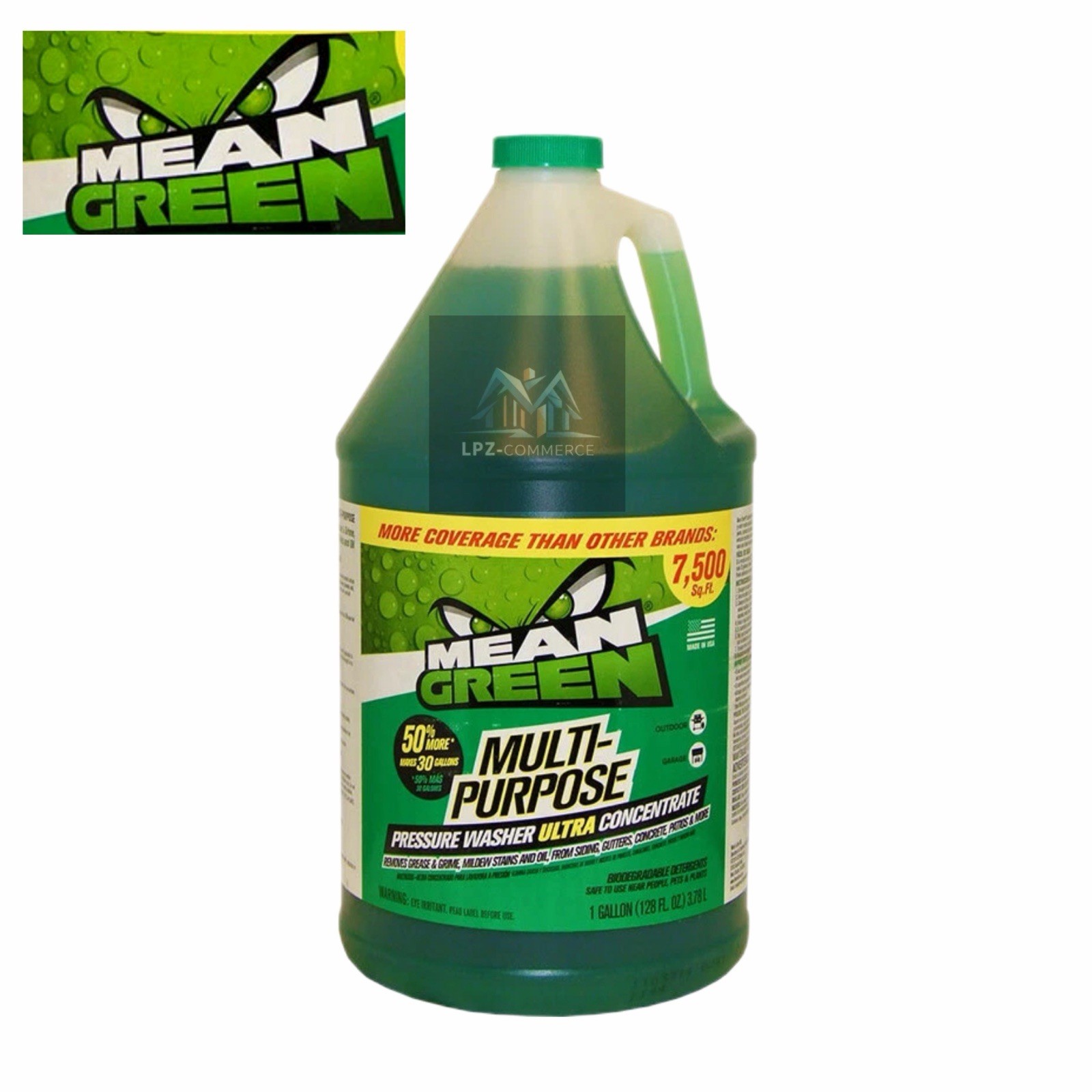 Mean Green 128 oz Pressure Washer Cleaner Concentrate – 30 Gal, 7500 Sq Ft