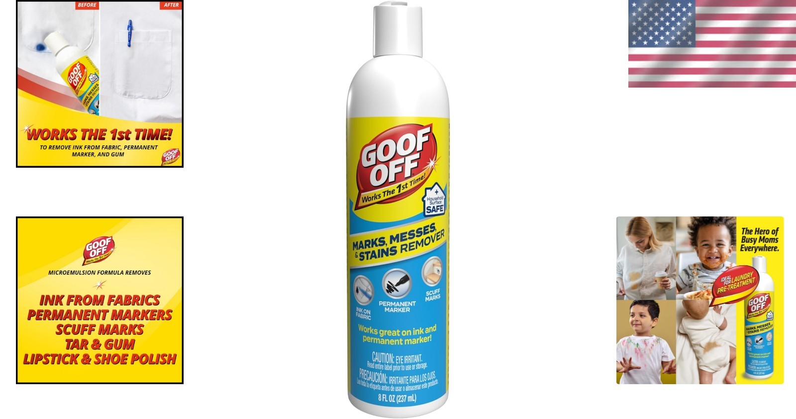 Marks, Messes & Stains Remover Spray – 8 fl. oz. Safe for Fabric & Plastic