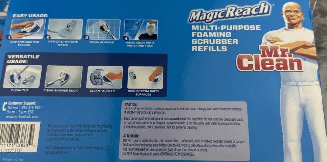 NEW SEALED Mr. Clean Magic Reach Multi-Purpose Foaming Scrubber 8 Pack Refill