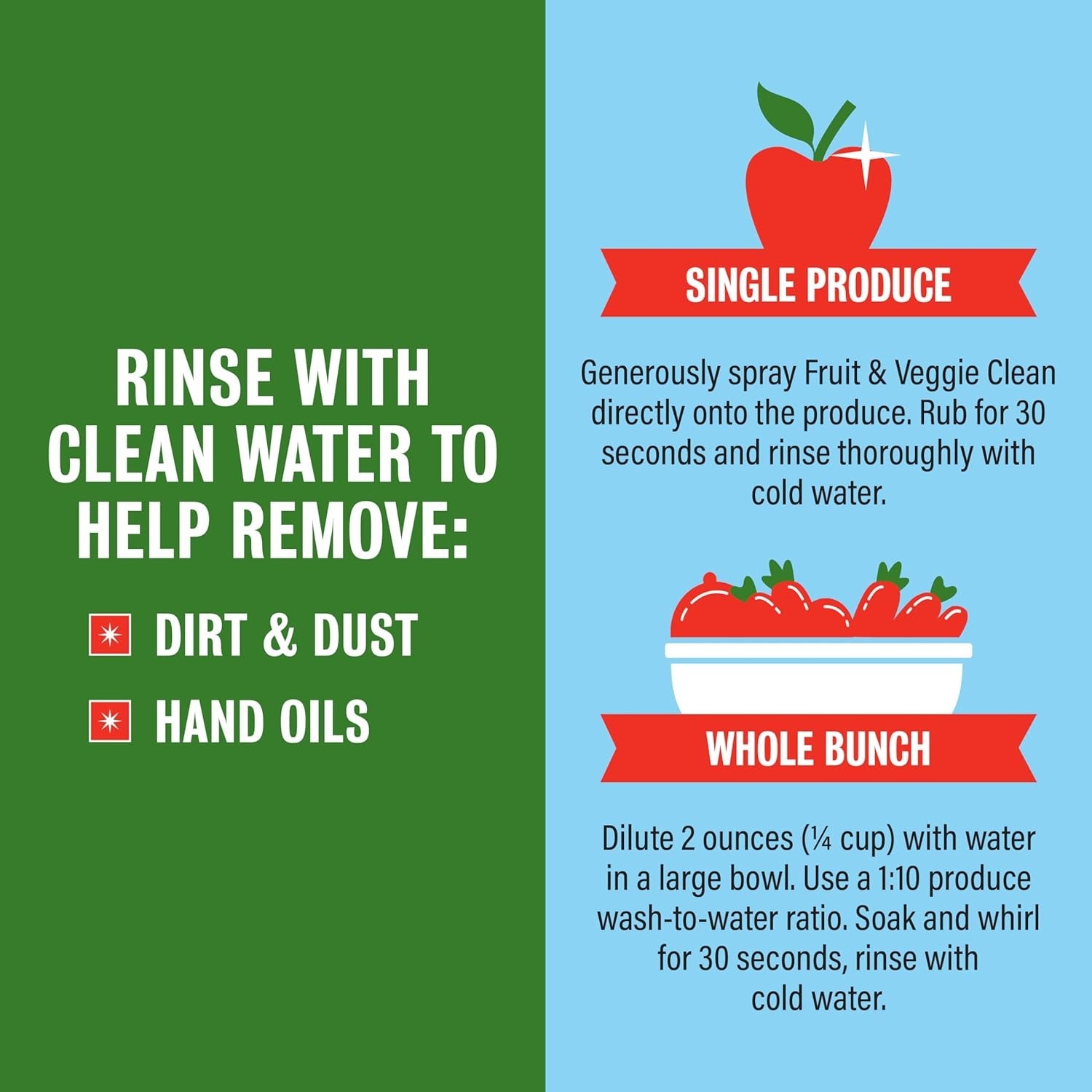 Natural Plant-Based Produce Cleaner, 34oz Refill